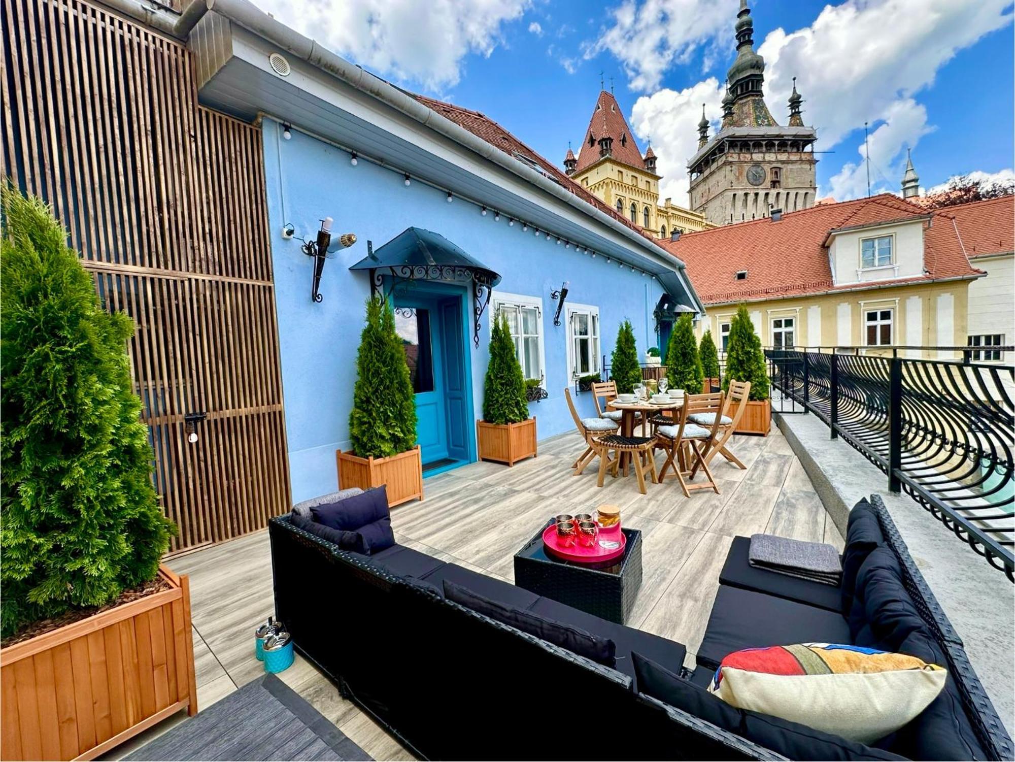 Casa Albastra By Casa Otto Apartment Sighisoara Bagian luar foto