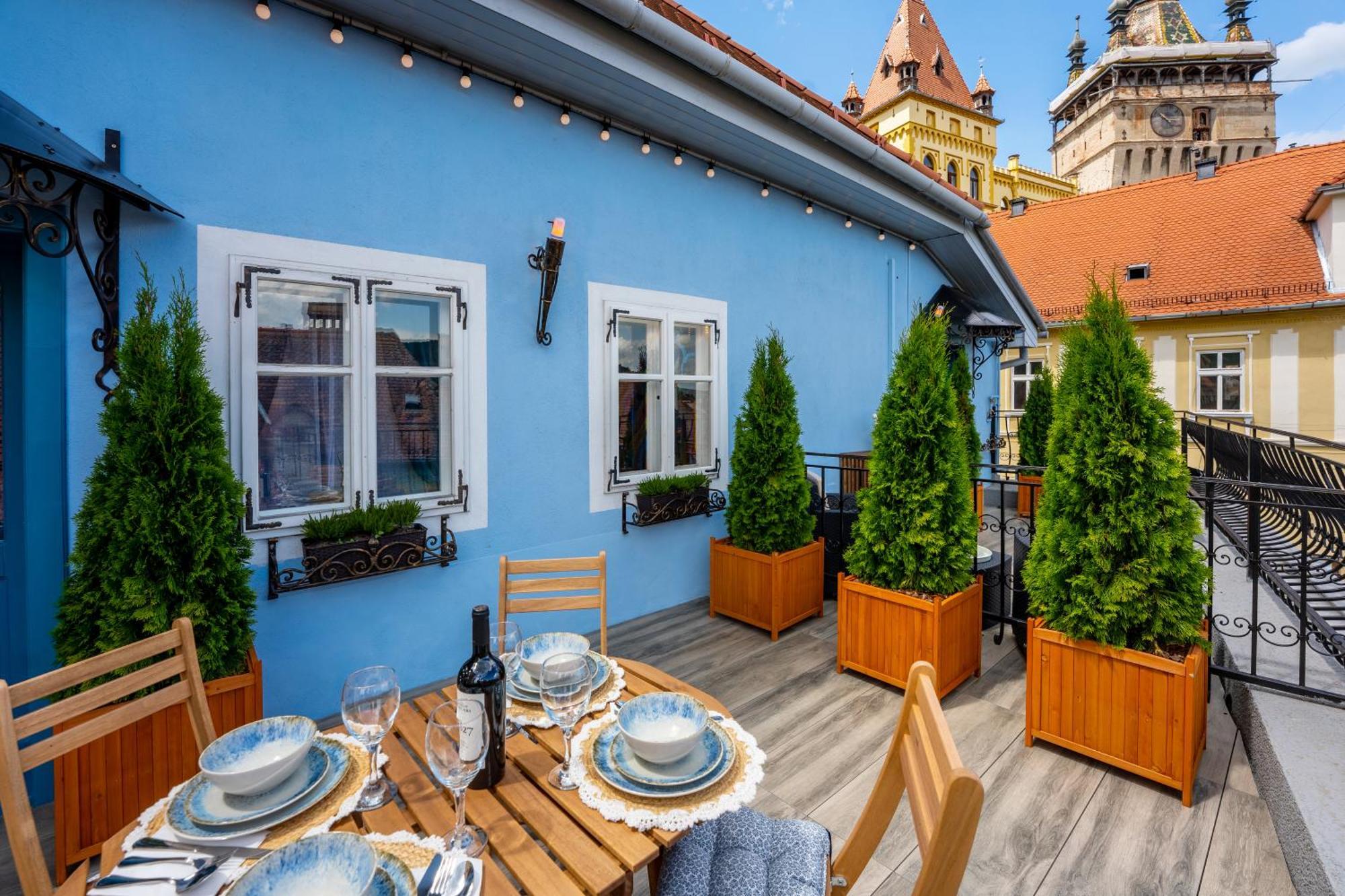 Casa Albastra By Casa Otto Apartment Sighisoara Bagian luar foto